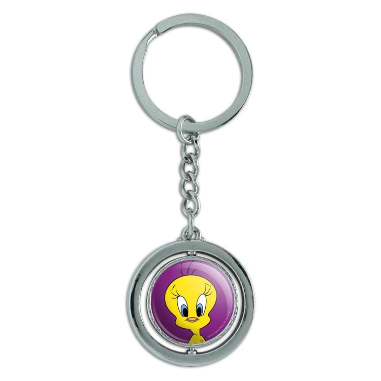 Custom Cute Metal Tweety Bird Enamel Keychain