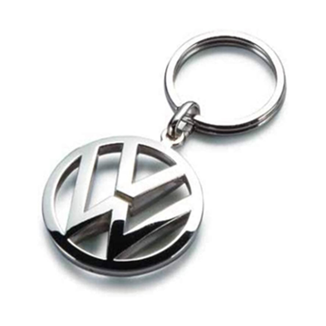 Металлический брелок для ключей Volkswagen Custom Silver VW Logo