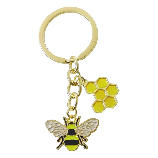 Cusotm женский металлический брелок Bee Happy Keyring Keychain Gift