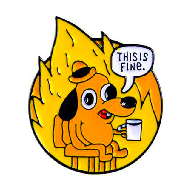 Custom мультфильм собака брошь эмаль лацкан булавка